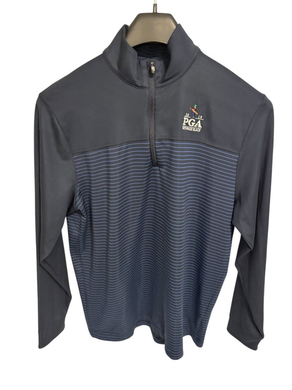 Cutter & Buck 2019 PGA Bethpage Black 1/4 Zip Pullover Size Large Navy Blue